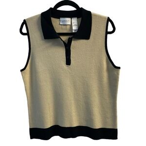 LIZ CLAIBORNE Size L Golf Shirt Lizgolf Top Short Sleeveless Knit Good Condition